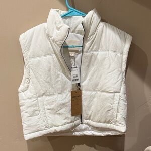 Thread & Supply Kids Cream Puffer Vest
